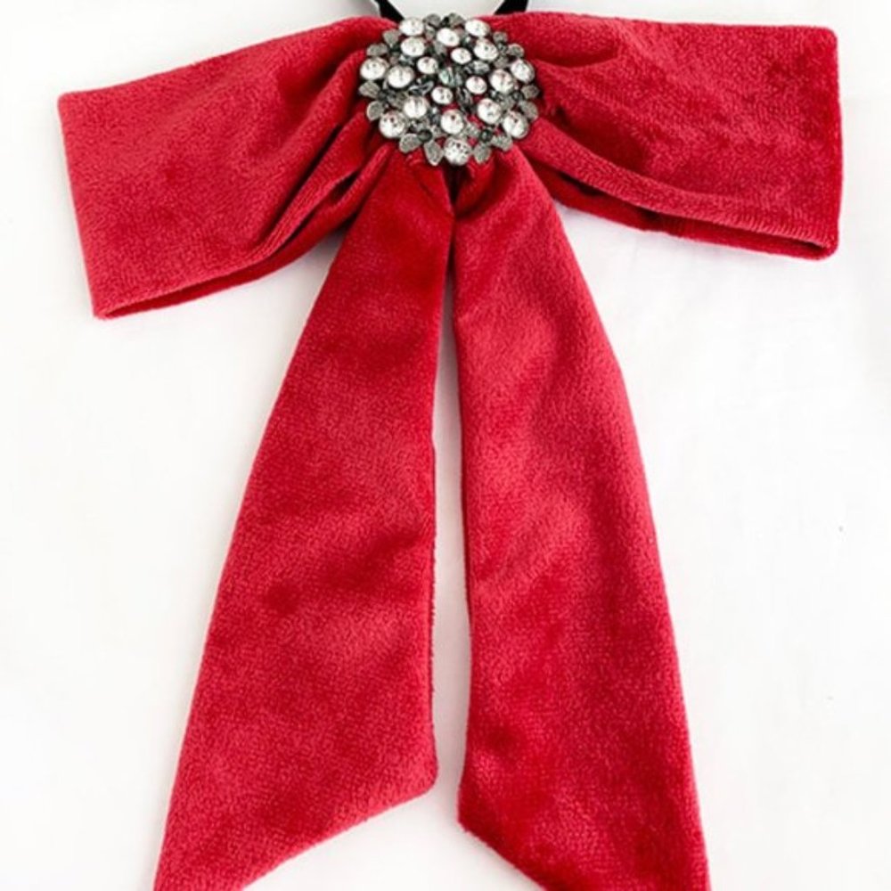 Choker / Collar ~ Bow Tie W/ Austrian Crystals ~ 2 Colors